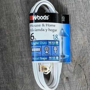 💞 New White Woods 6ft Home Extension Cord